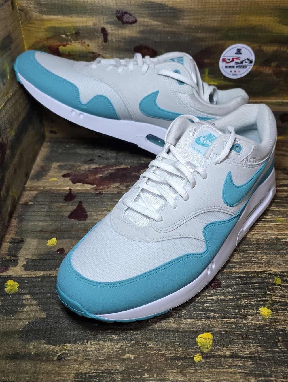 Nike Air Max 1 '86 OG Mens Size 12 White Dusty Cactus Blue Golf Shoes DV1403-117